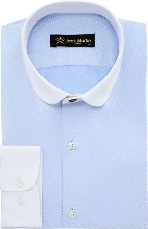 Club Collar Shirts for Men | Mens Long Sleeve Dress Casual Stylish & Formal Button Up Shirts in 1920s Style