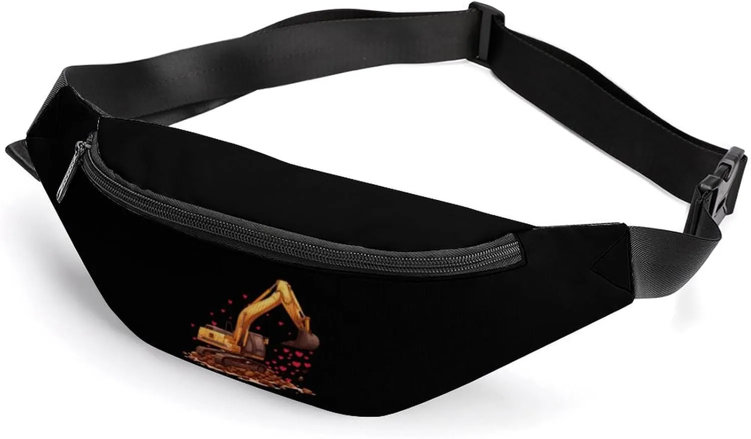 Construction Truck Fanny Pack Crossbody Bag Waist Pack Chest Bag Sling Backpack for Enjoy Sports Workout Traveling Running