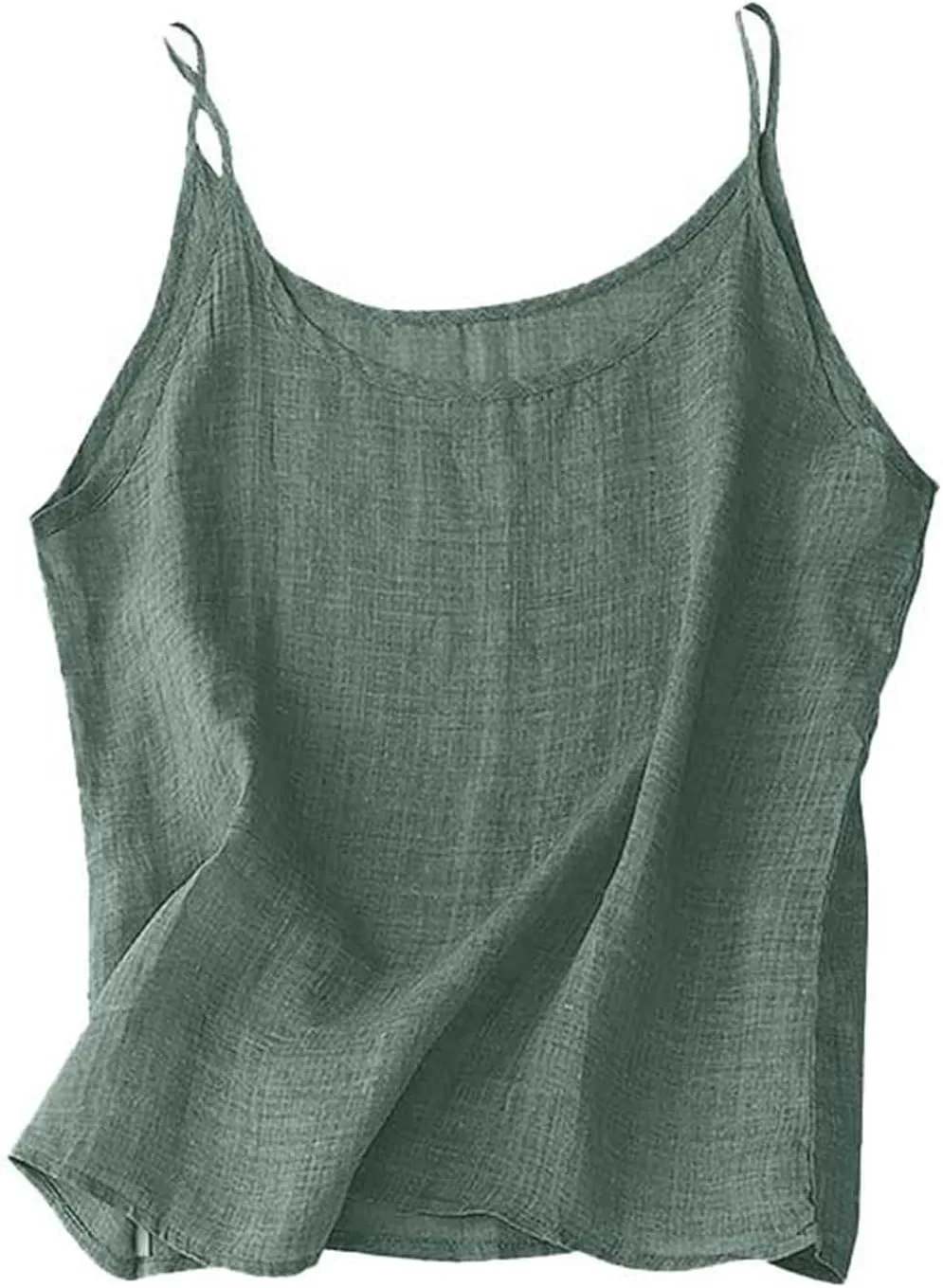 Cotton Linen Camisole Tops for Women 2025 Spaghetti Strap Loose Fit Tank Top Cami Summer Casual Sleeveless Shirts