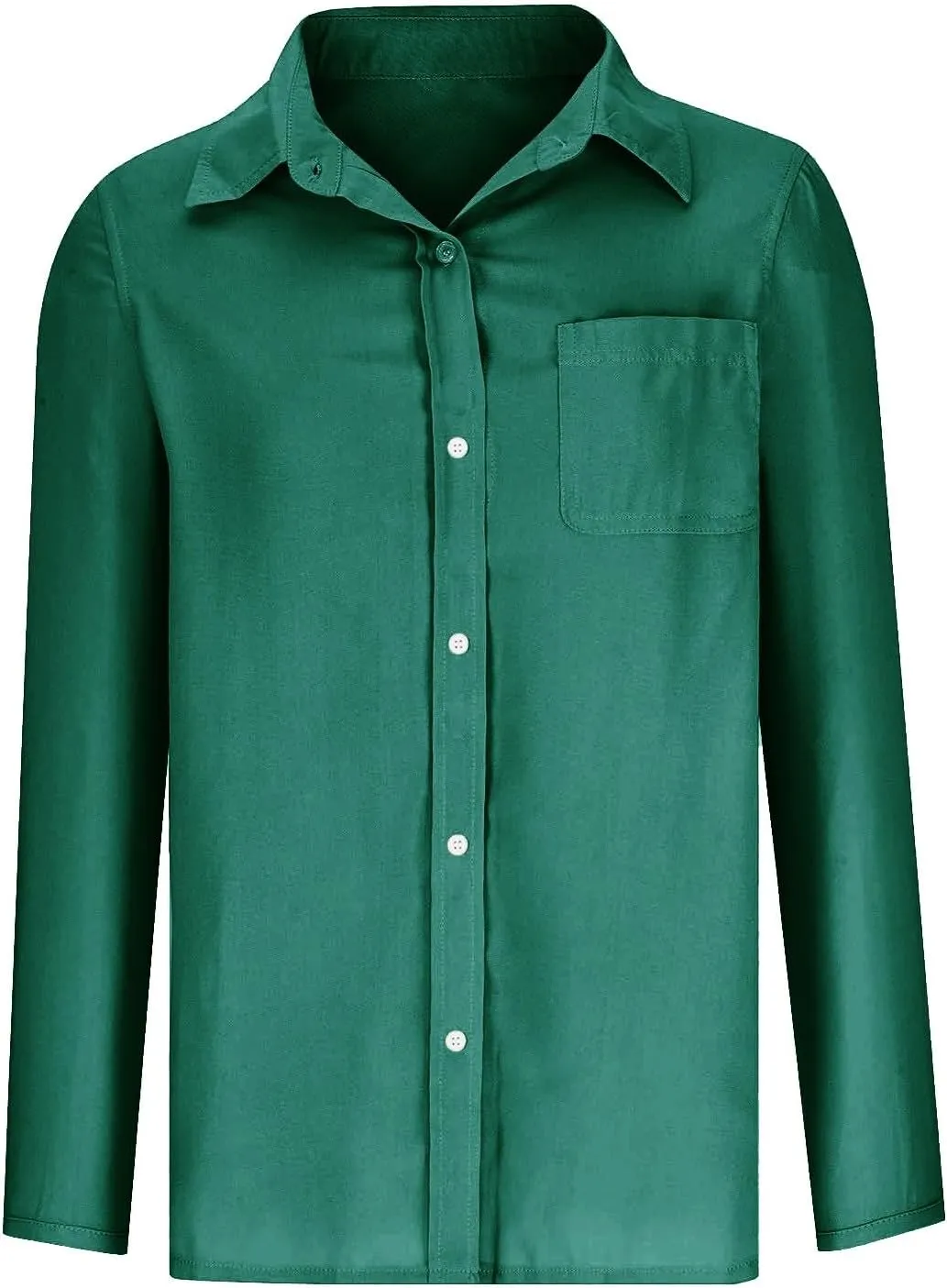 Cotton Linen Shirts for Women Loose Lapel Collar Single Breasted Roll Up Sleeve Work Tunic Solid Color Business Blouse