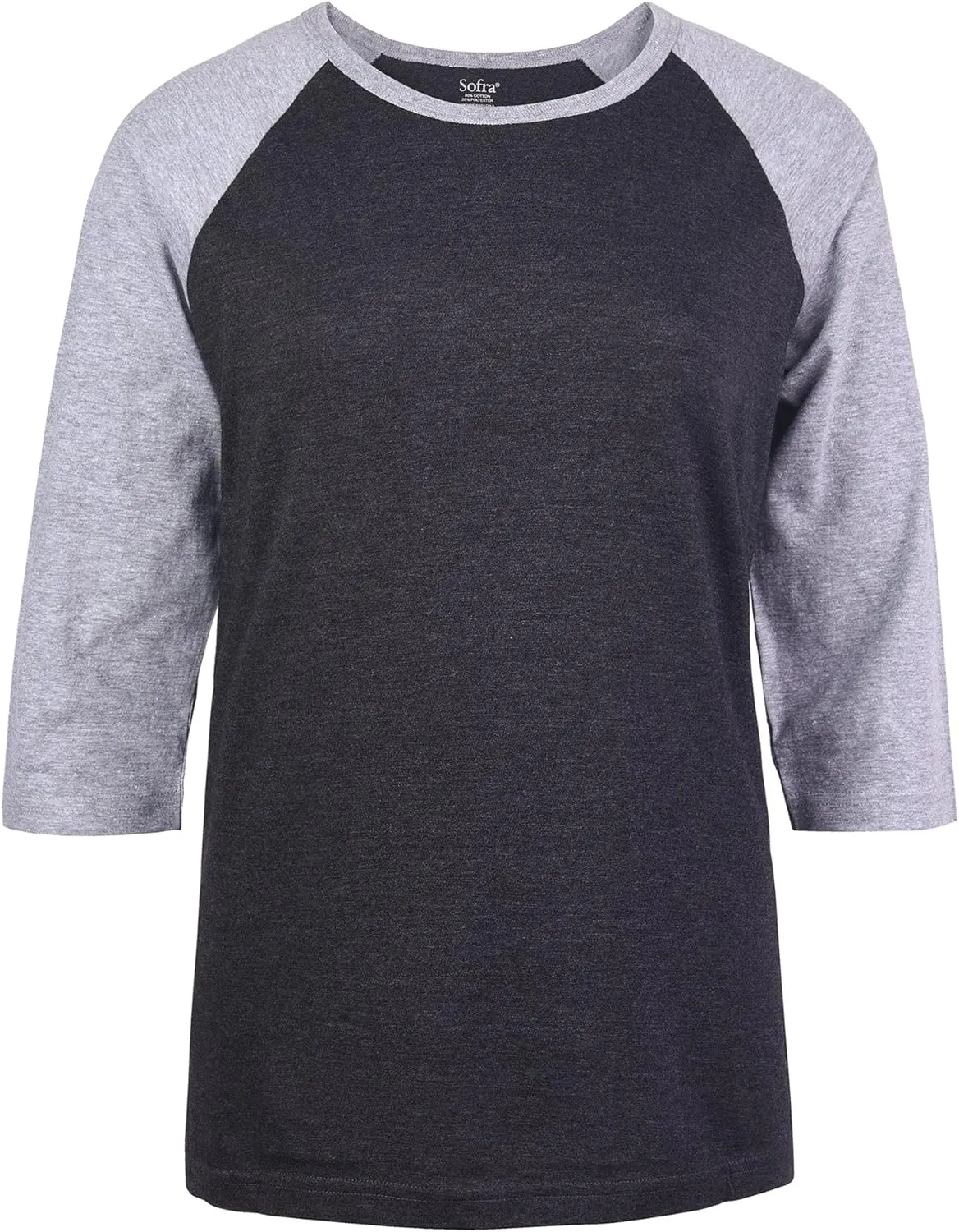 Cottonbell Women's Baseball Quarter Sleeve Tee Shirt