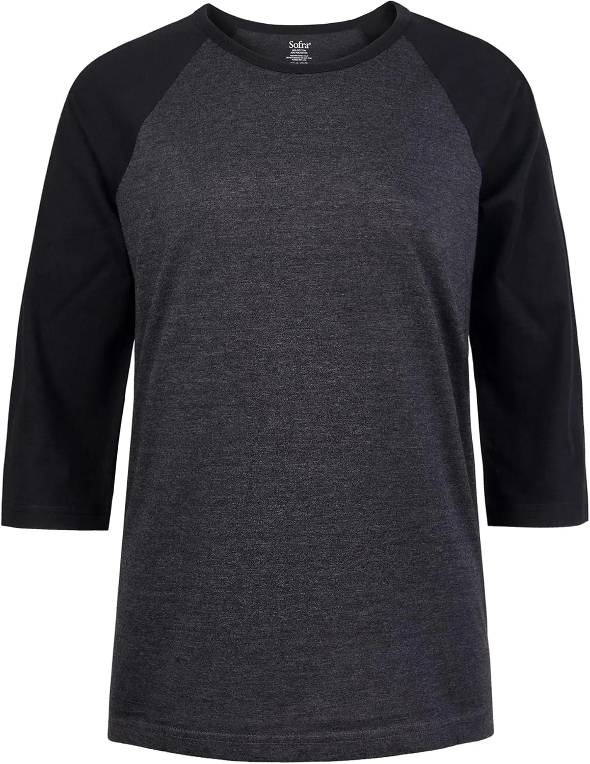 Cottonbell Women's Baseball Quarter Sleeve Tee Shirt