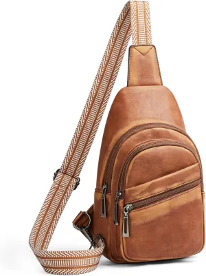 Crossbody Bags for Women Men Sling Bag 5 Pockets Fanny Pack Sling Backpack Chest Daypack Travel Purse Anti Theft