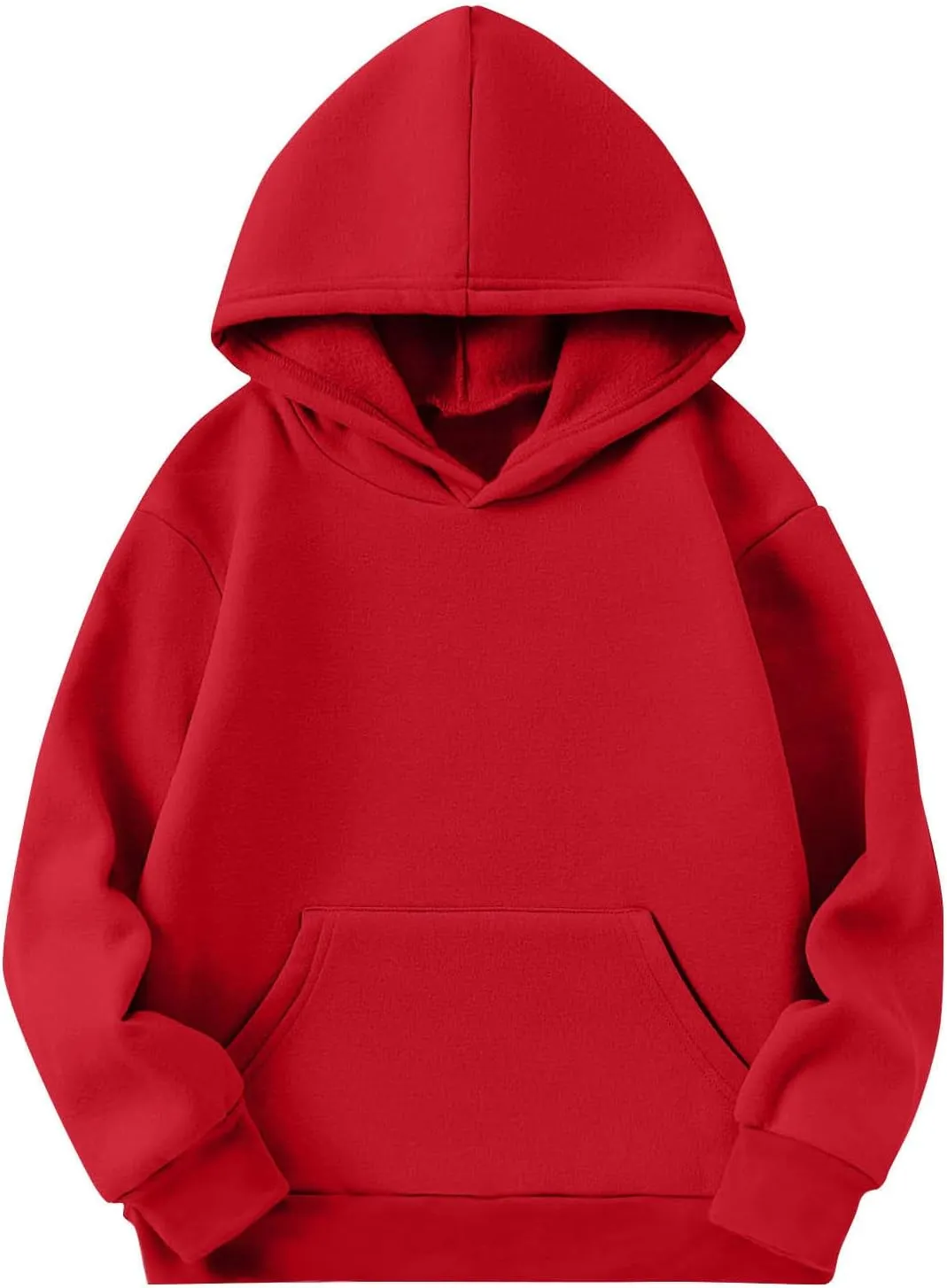 Cute Hoodies for Teen Girls Oversized Long Sleeve Fleece Hooded Sweatshirt Trendy Casual Solid Pocket Pullover Tops