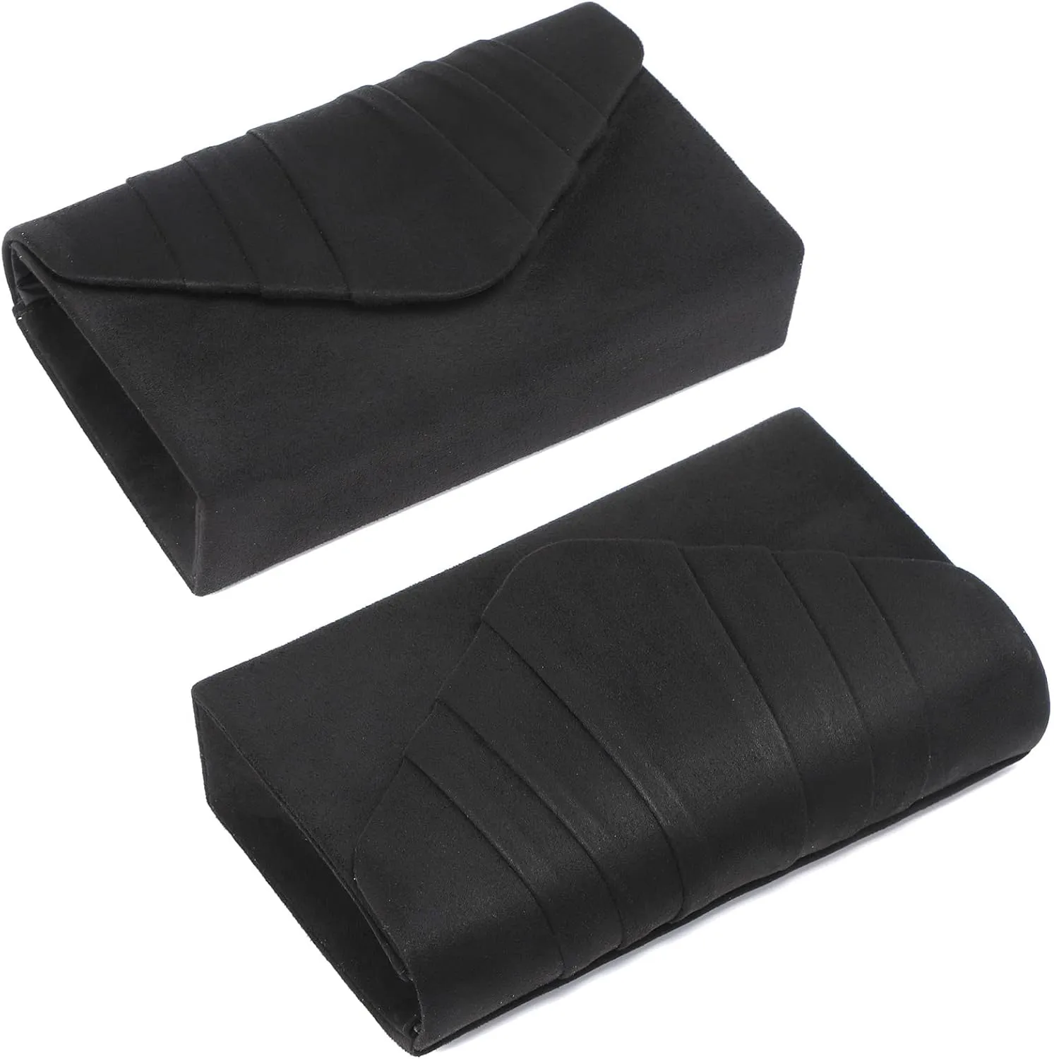 Dasein Women's Evening Bag Pleated Envelope Clutch Handbag Wedding Party Bridal Purse