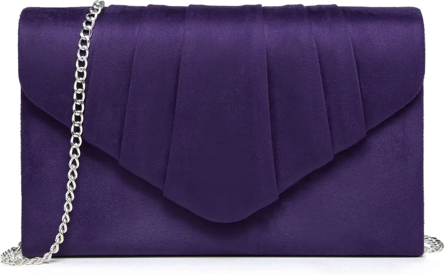 Dasein Women's Evening Bag Pleated Envelope Clutch Handbag Wedding Party Bridal Purse