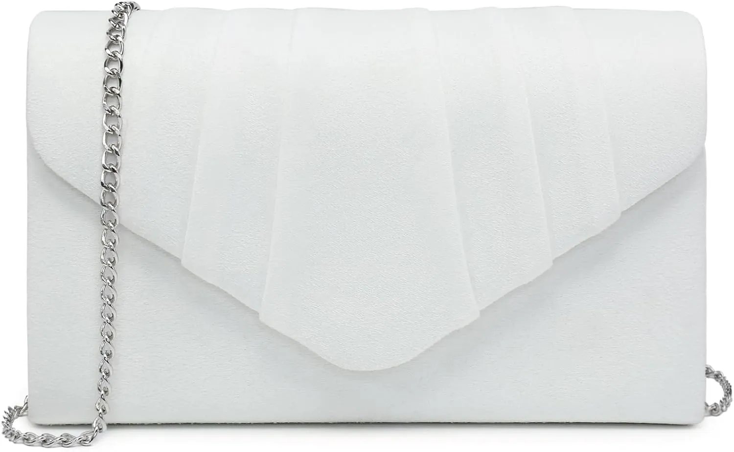 Dasein Women's Evening Bag Pleated Envelope Clutch Handbag Wedding Party Bridal Purse