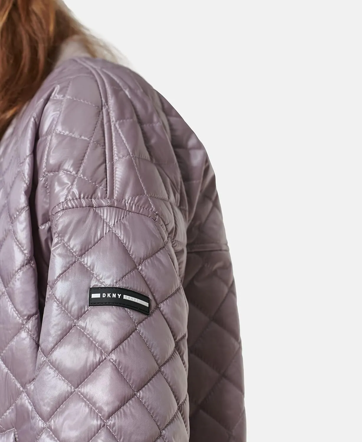 DKNY Women's Oversized Quilted Bomber Jacket