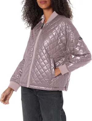 DKNY Women's Oversized Quilted Bomber Jacket