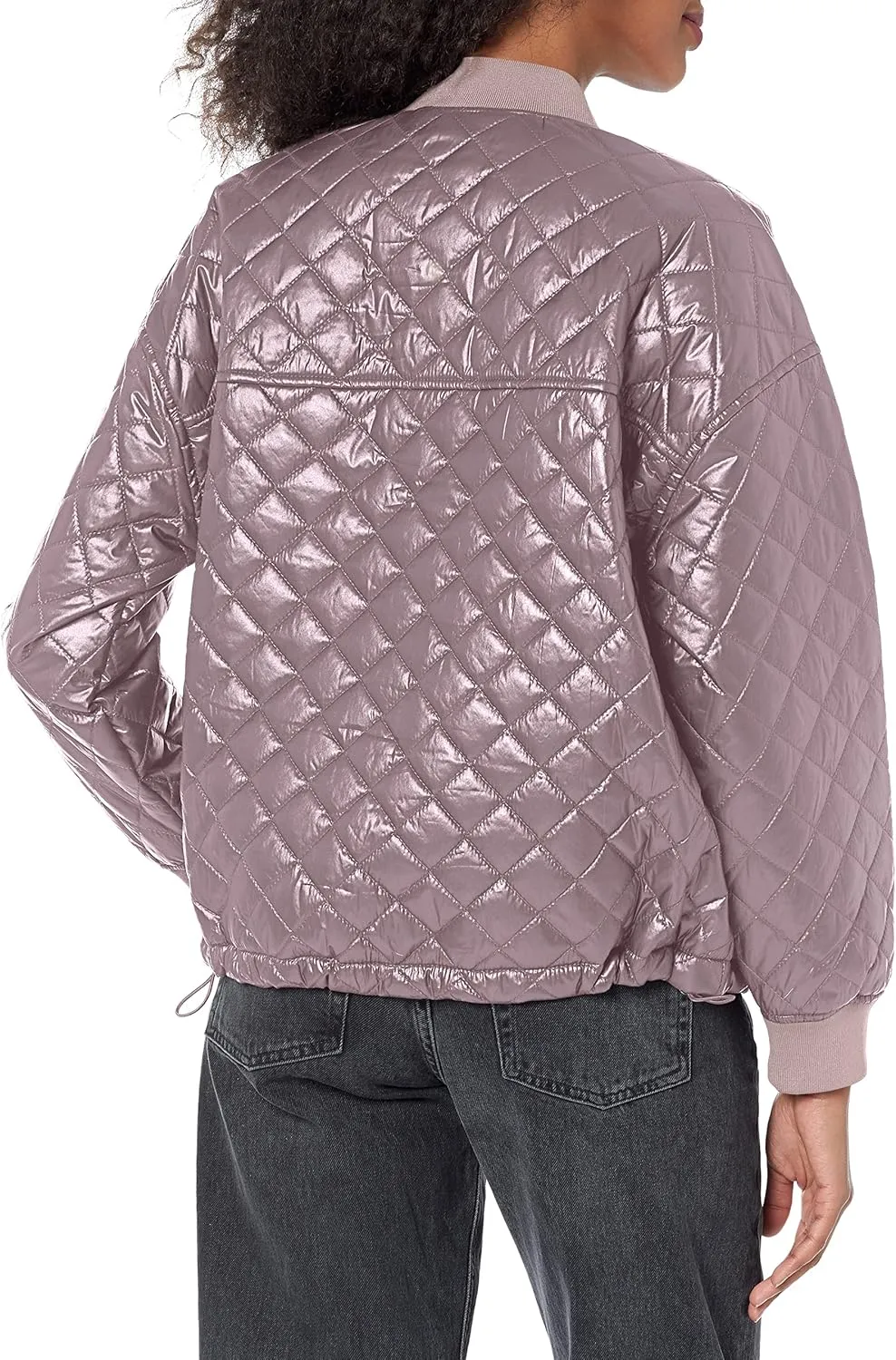 DKNY Women's Oversized Quilted Bomber Jacket