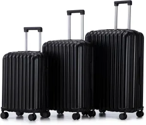 Durable Spinner Wheel Luggage with Multifunctional Holders, USB Port and Phone Holder - 20/24/28 inches