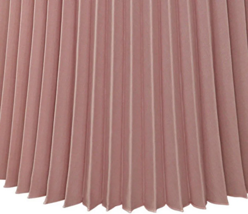 Elegant Solid Midi Skirt Waist Elastic Pleated Womens Maxi Skirt Trendy Elegant Skirt