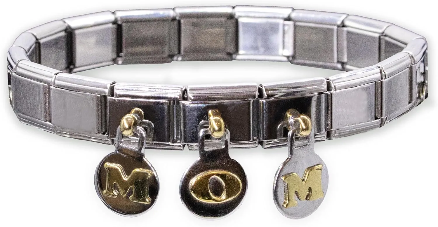 Fablinks Italian Charm Bracelet for Mom, Mother's Day Jewelry Bracelets for Women