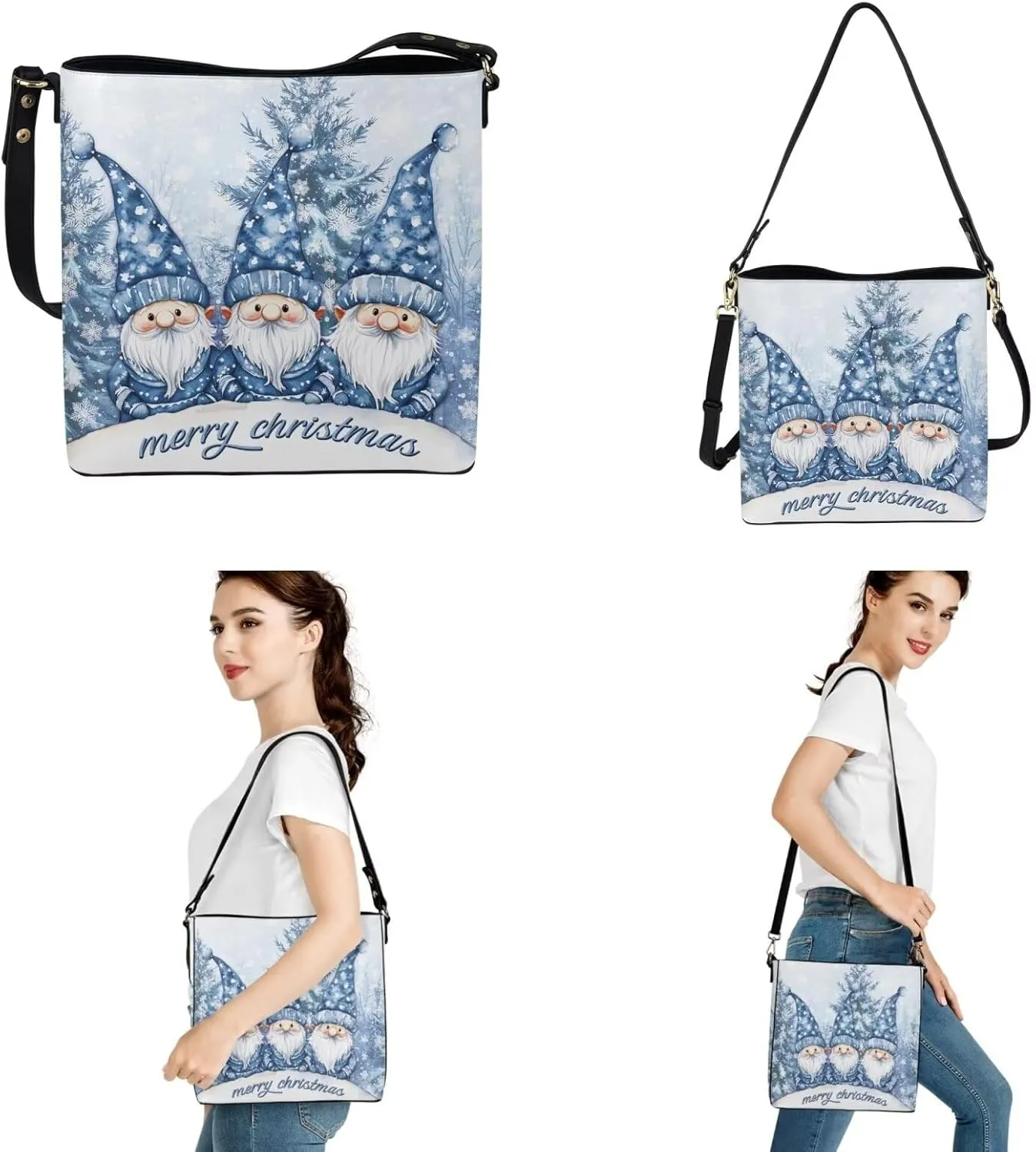 FOR U DESIGNS Purses for Women Crossbody Bag Shoulder Purses and Handbags 2 Pack Large Tote Bag Purse with Matched Wallet