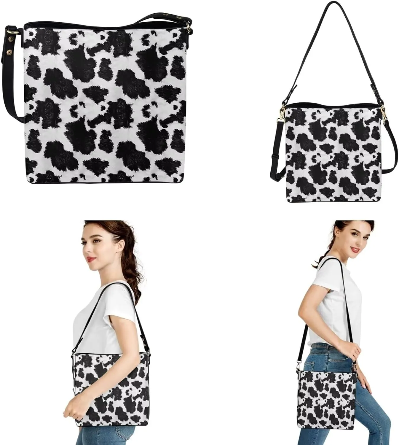 FOR U DESIGNS Purses for Women Crossbody Bag Shoulder Purses and Handbags 2 Pack Large Tote Bag Purse with Matched Wallet