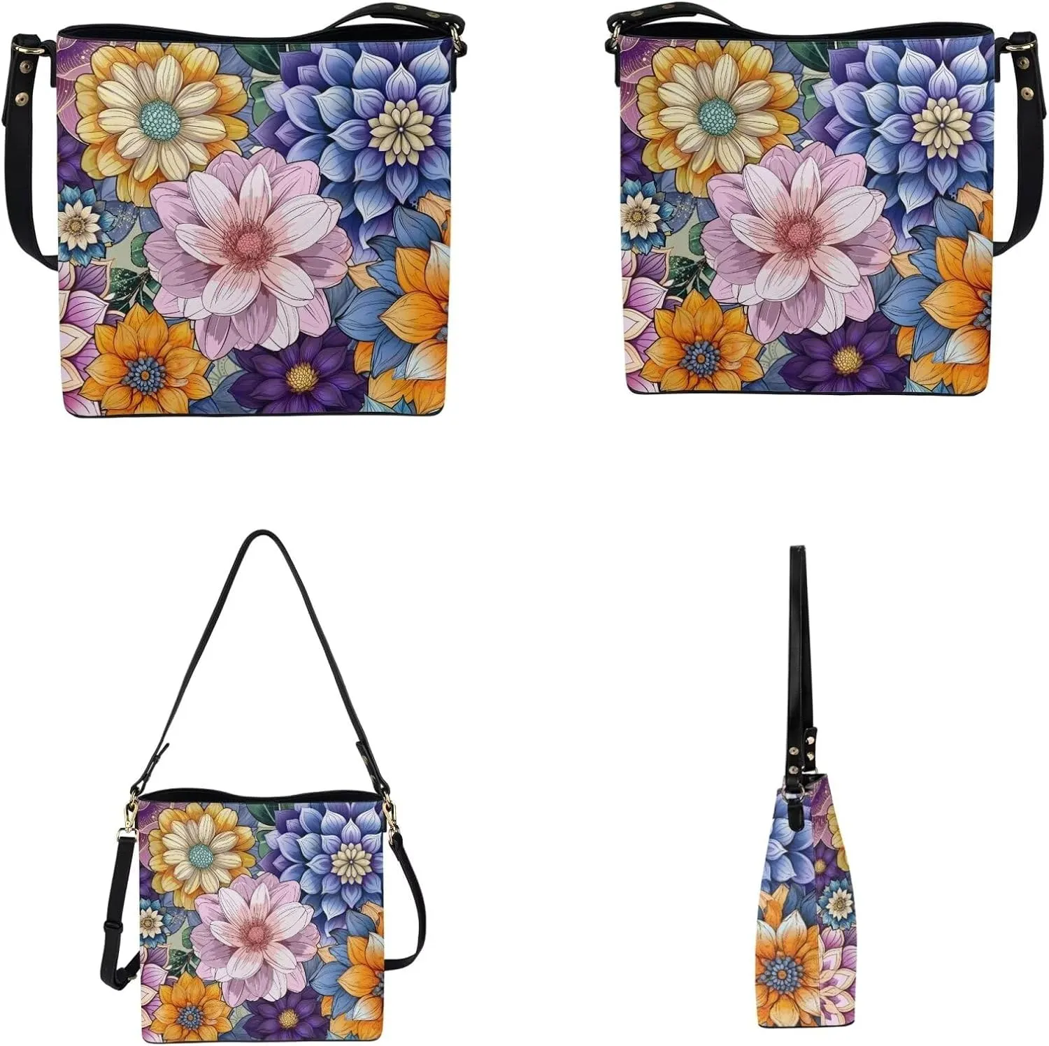 FOR U DESIGNS Purses for Women Crossbody Bag Shoulder Purses and Handbags 2 Pack Large Tote Bag Purse with Matched Wallet