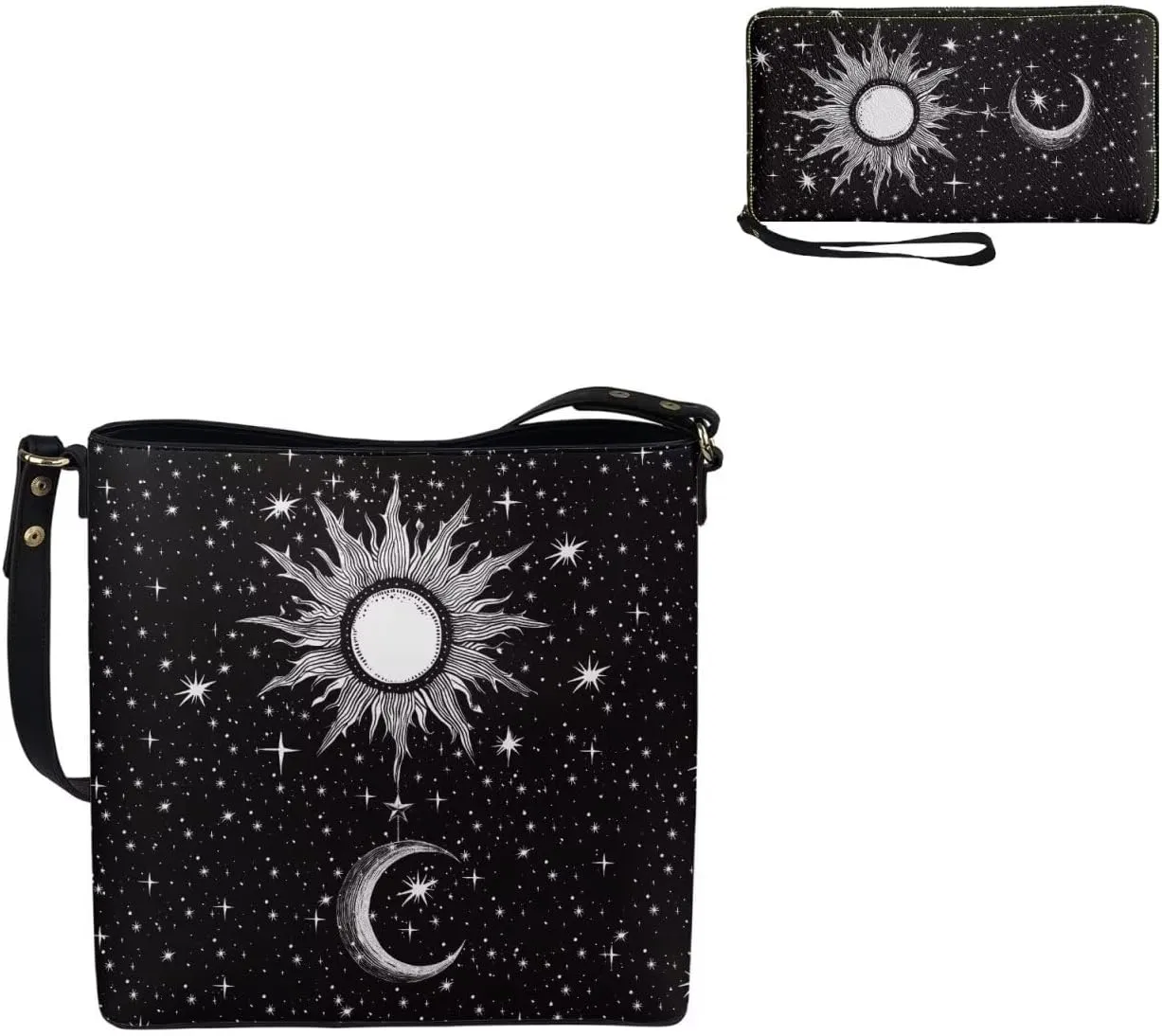 FOR U DESIGNS Purses for Women Crossbody Bag Shoulder Purses and Handbags 2 Pack Large Tote Bag Purse with Matched Wallet