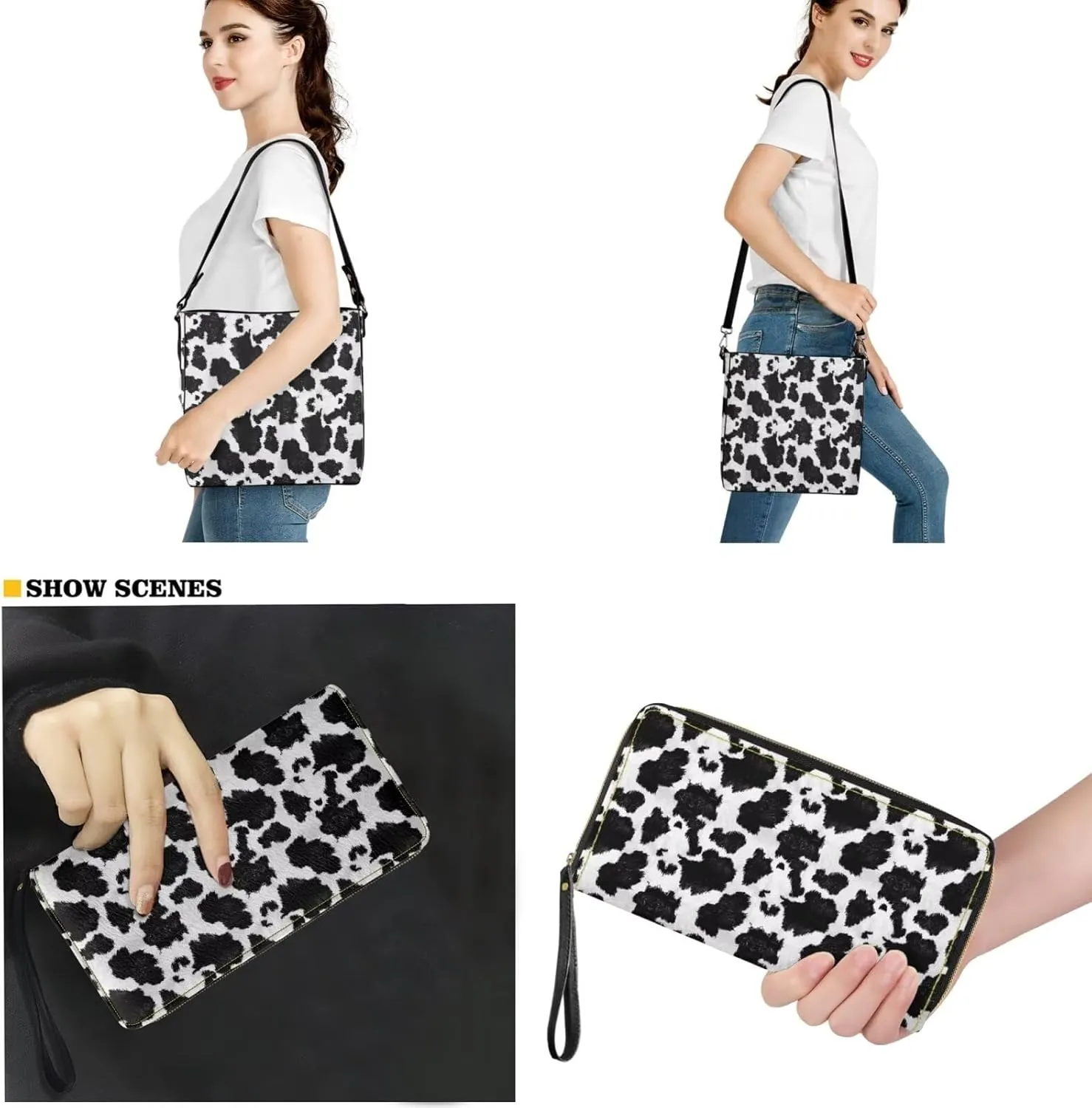FOR U DESIGNS Purses for Women Crossbody Bag Shoulder Purses and Handbags 2 Pack Large Tote Bag Purse with Matched Wallet