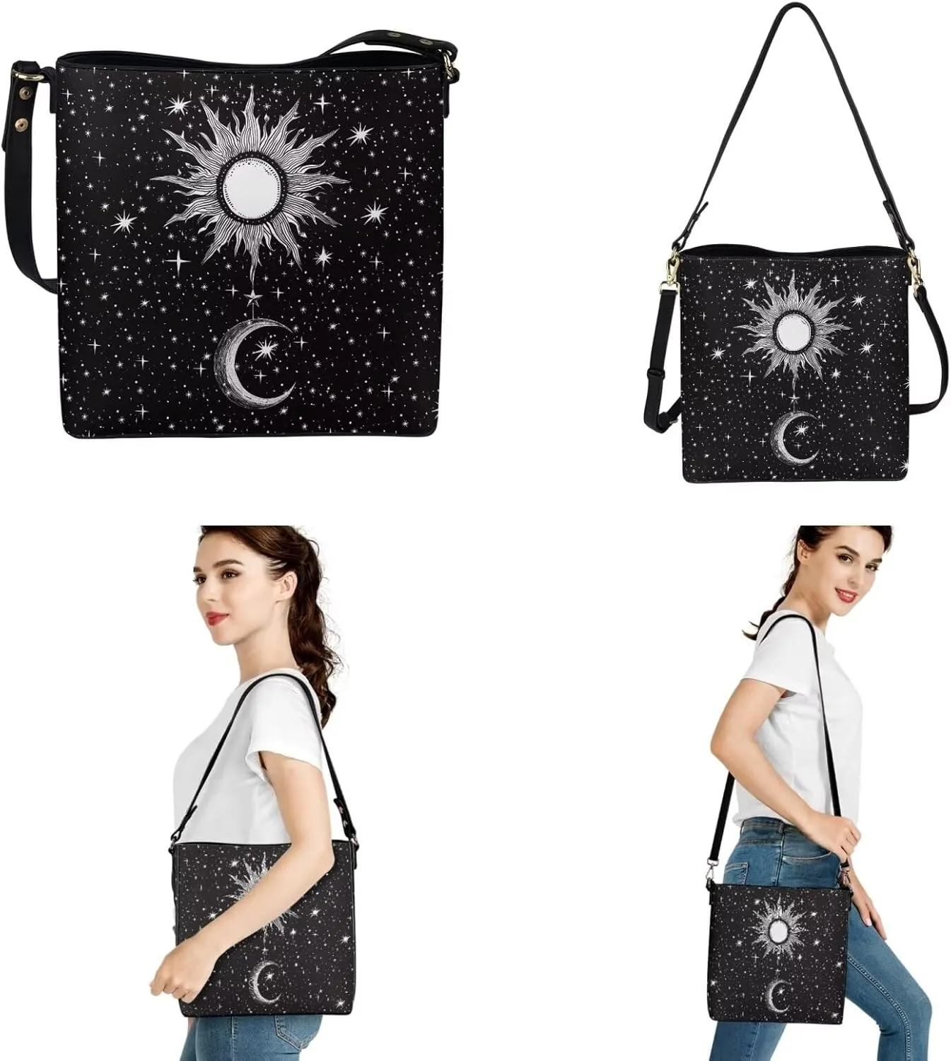 FOR U DESIGNS Purses for Women Crossbody Bag Shoulder Purses and Handbags 2 Pack Large Tote Bag Purse with Matched Wallet