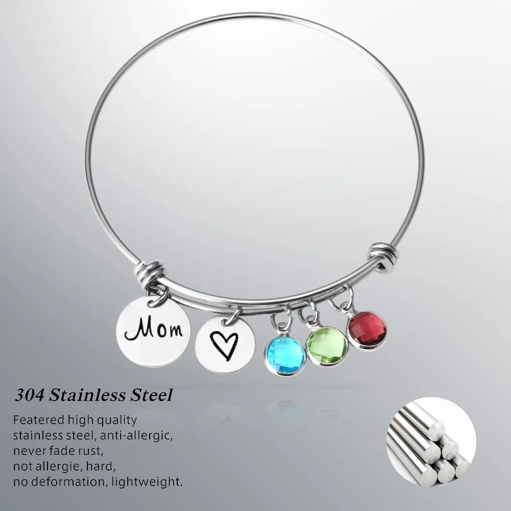 Friendship Xmas Link Bracelets Bestfriend Birthday Gifts Mothersday Step Mom Bracelets Boyfriend and Girlfriend Women's Jewelry Personalized Relationship Gift