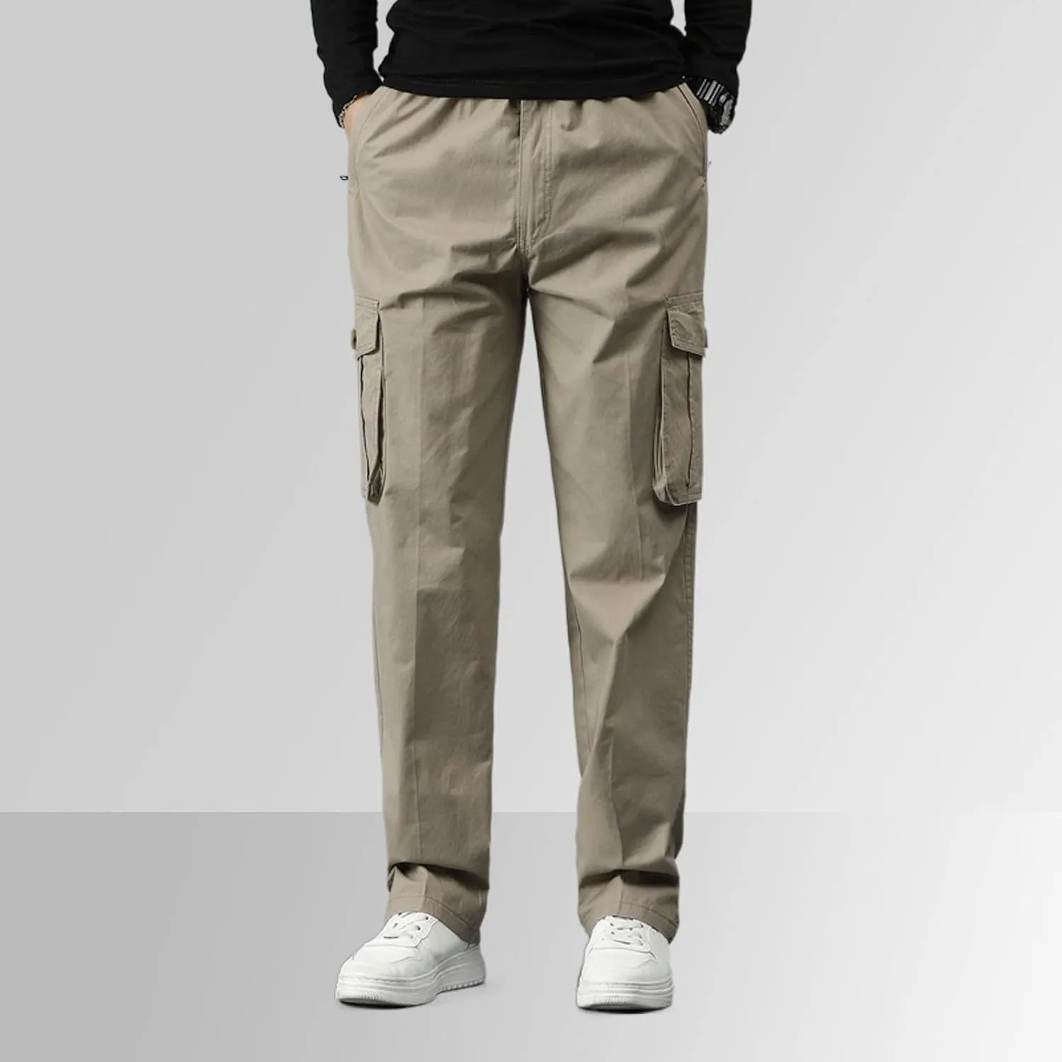 FZVYD Black Pants Men's Relaxed Fit Causal Work Streetwear Baggy Joggers Drawstring Sweatpants with Pockets 2023