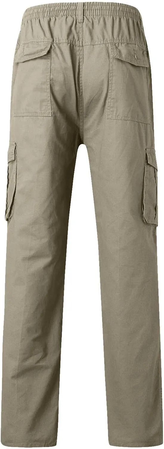 FZVYD Black Pants Men's Relaxed Fit Causal Work Streetwear Baggy Joggers Drawstring Sweatpants with Pockets 2023