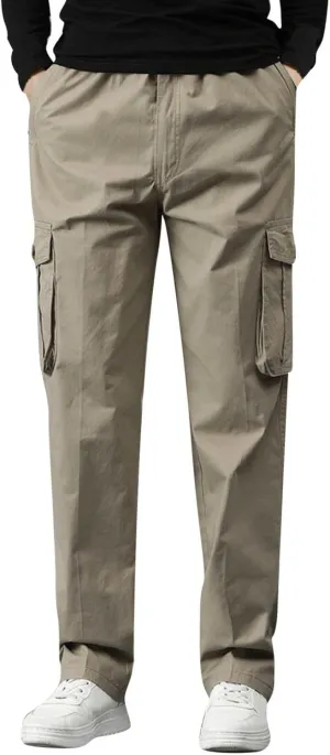 FZVYD Black Pants Men's Relaxed Fit Causal Work Streetwear Baggy Joggers Drawstring Sweatpants with Pockets 2023