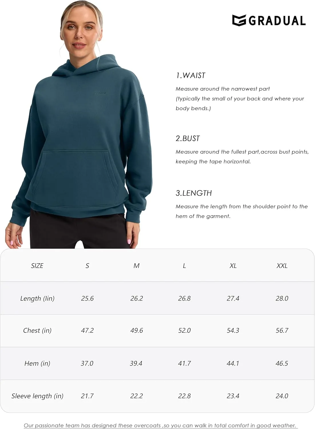 G Gradual Hoodies for Women Oversized Fleece Sweatshirt with Pocket Loose Fit Casual Athletic Workout Pullover