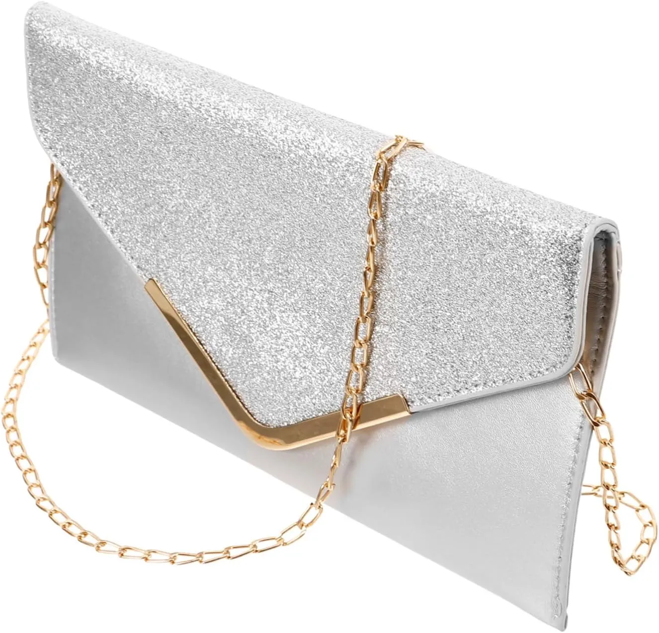 Glitter Evening Clutch Bag for Women Dazzling Sequin Crossbody Chain Purse for Weddings Proms and Formal Events Stylish Design with Comfortable Strap
