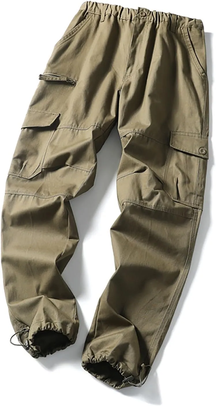 GOFULY Mens Cargo Pants Casual with Pockets Relaxed Fit Pants Ripstop Stretch Sweatpants Outdoor Baggy Pants Men Lightweight