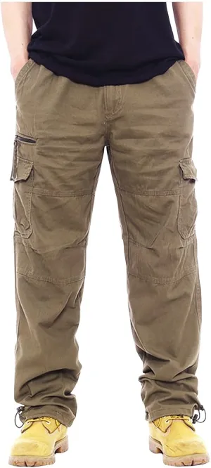 GOFULY Mens Cargo Pants Casual with Pockets Relaxed Fit Pants Ripstop Stretch Sweatpants Outdoor Baggy Pants Men Lightweight