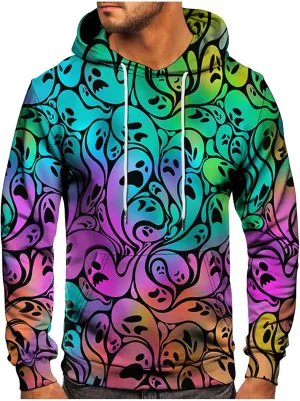 GOFULY Mens Graphic Hoodies Lightweight 3D Print Sweatshirts Fall Winter Outdoors Pullover Long Sleeve Outfits With Pockets