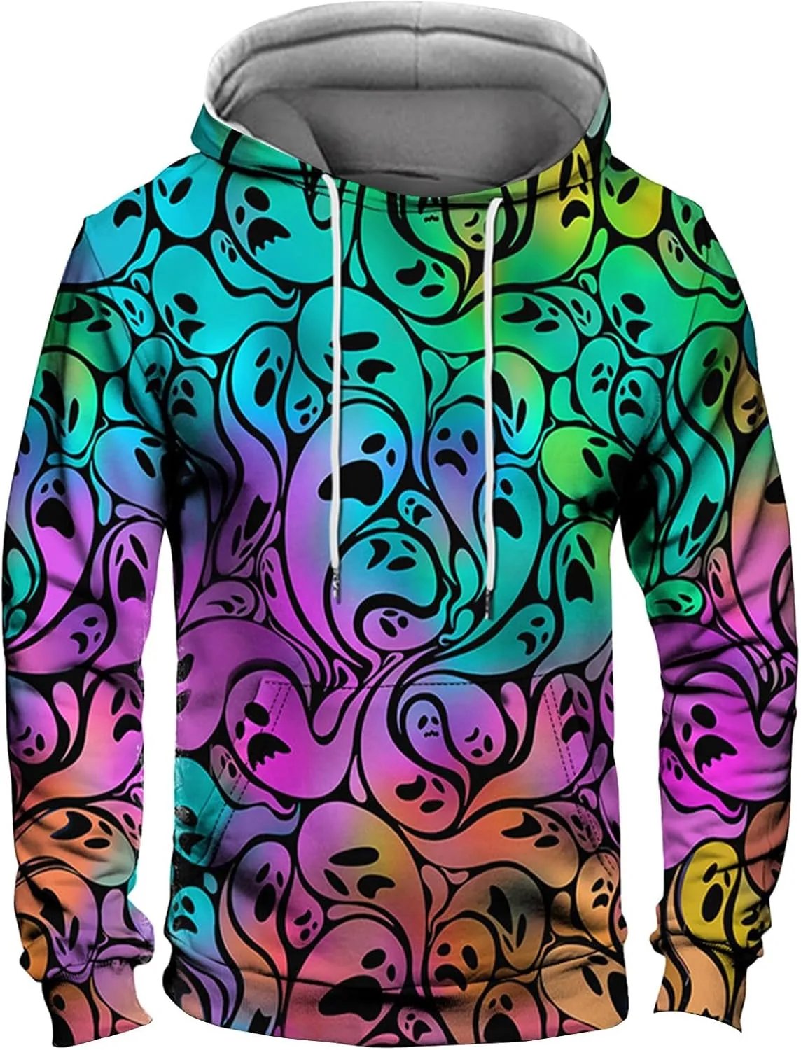 GOFULY Mens Graphic Hoodies Lightweight 3D Print Sweatshirts Fall Winter Outdoors Pullover Long Sleeve Outfits With Pockets