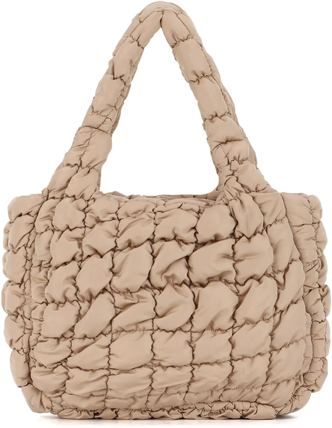 GOKTOW Puffer Quilted Tote Bag for Women, Puffer Handbag Shoulder Bag Trendy Design Crossbody Bags with Adjustable Strap