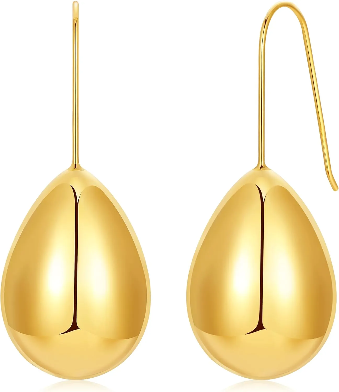 Gold Ball Drop Dangle Earrings for Women 18K Gold Plated Round Ball Dangle Earrings Lightweight Hoops Statement Jewelry