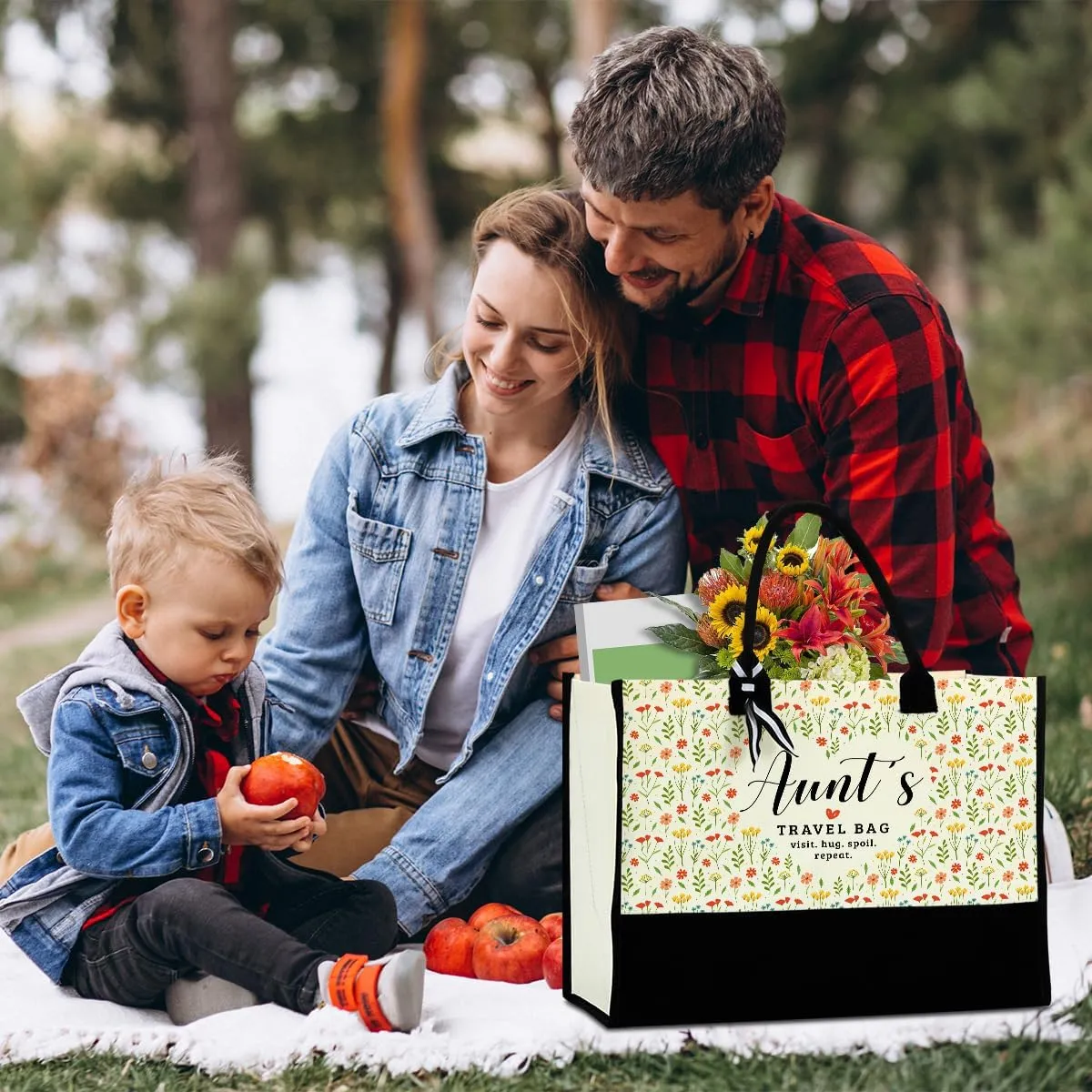 Grandma Aunt Mother in Law Mom Nana Godmother Gifts Waterproof Canvas Tote Bag Beach Bag for Camping Christmas