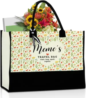 Grandma Aunt Mother in Law Mom Nana Godmother Gifts Waterproof Canvas Tote Bag Beach Bag for Camping Christmas