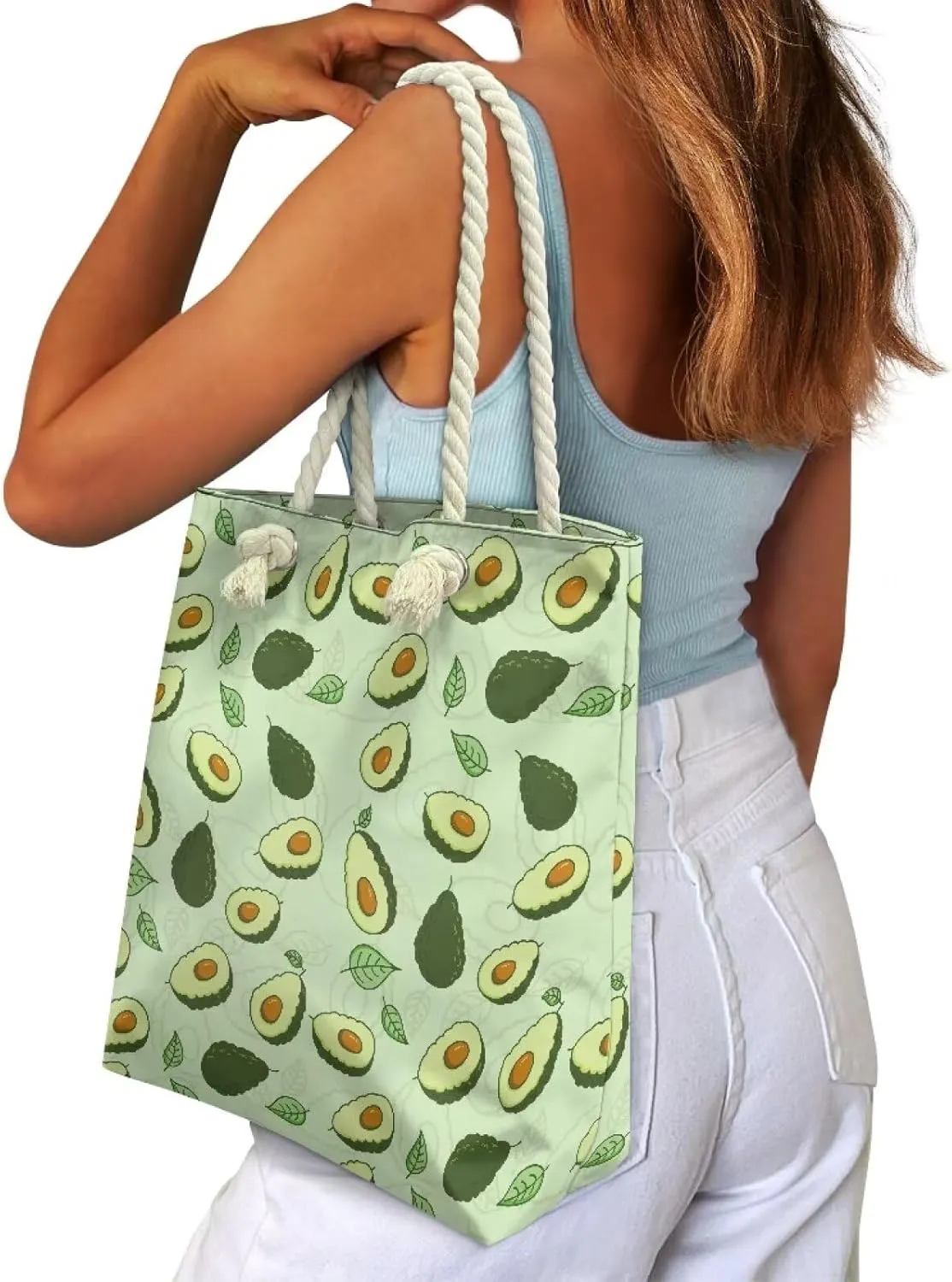 Grocery Shopping Reusable Totes Bags Shoulder Handbags Purse Aesthetic Canvas Beach Tote Bag for Women Ladies