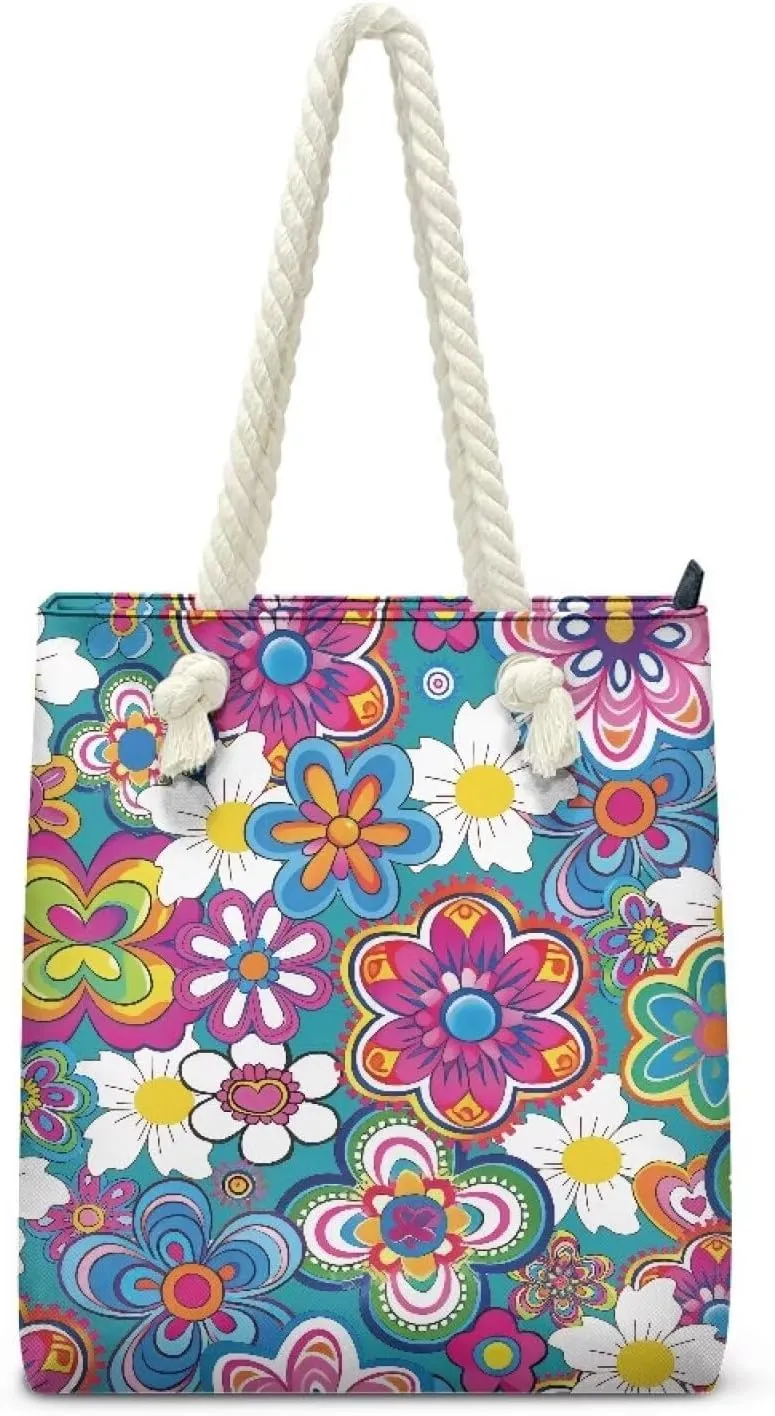 Grocery Shopping Reusable Totes Bags Shoulder Handbags Purse Aesthetic Canvas Beach Tote Bag for Women Ladies