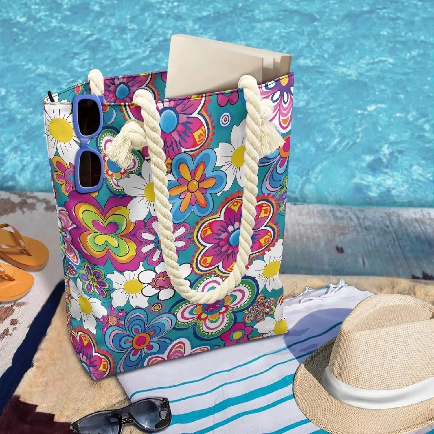 Grocery Shopping Reusable Totes Bags Shoulder Handbags Purse Aesthetic Canvas Beach Tote Bag for Women Ladies