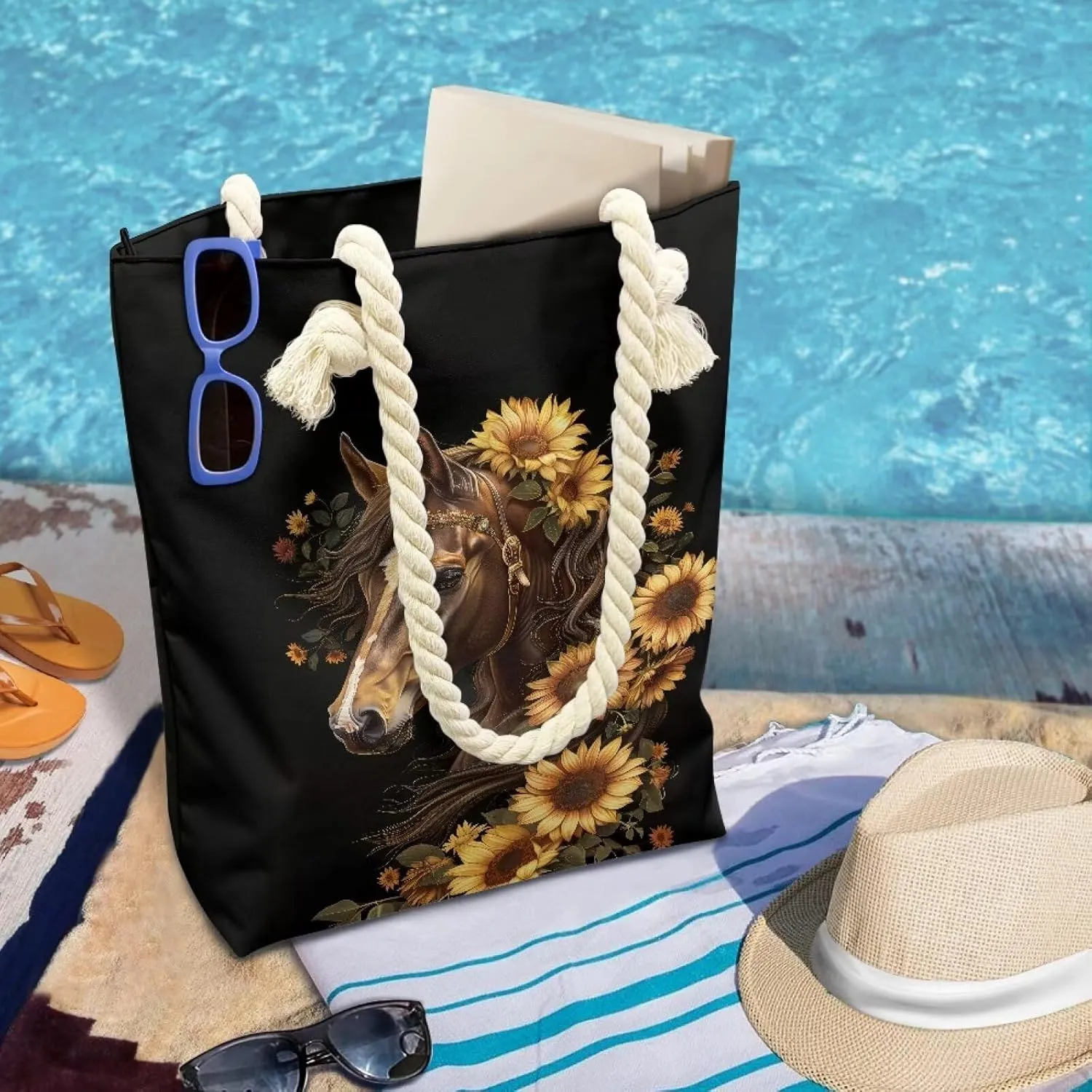 Grocery Shopping Reusable Totes Bags Shoulder Handbags Purse Aesthetic Canvas Beach Tote Bag for Women Ladies