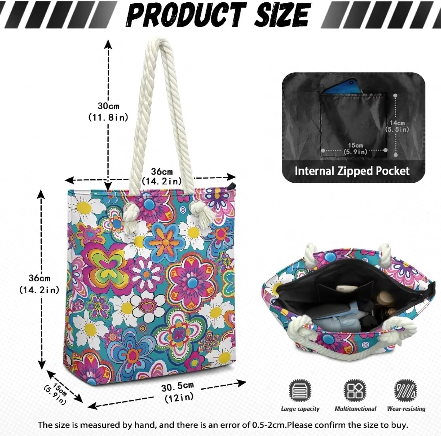 Grocery Shopping Reusable Totes Bags Shoulder Handbags Purse Aesthetic Canvas Beach Tote Bag for Women Ladies