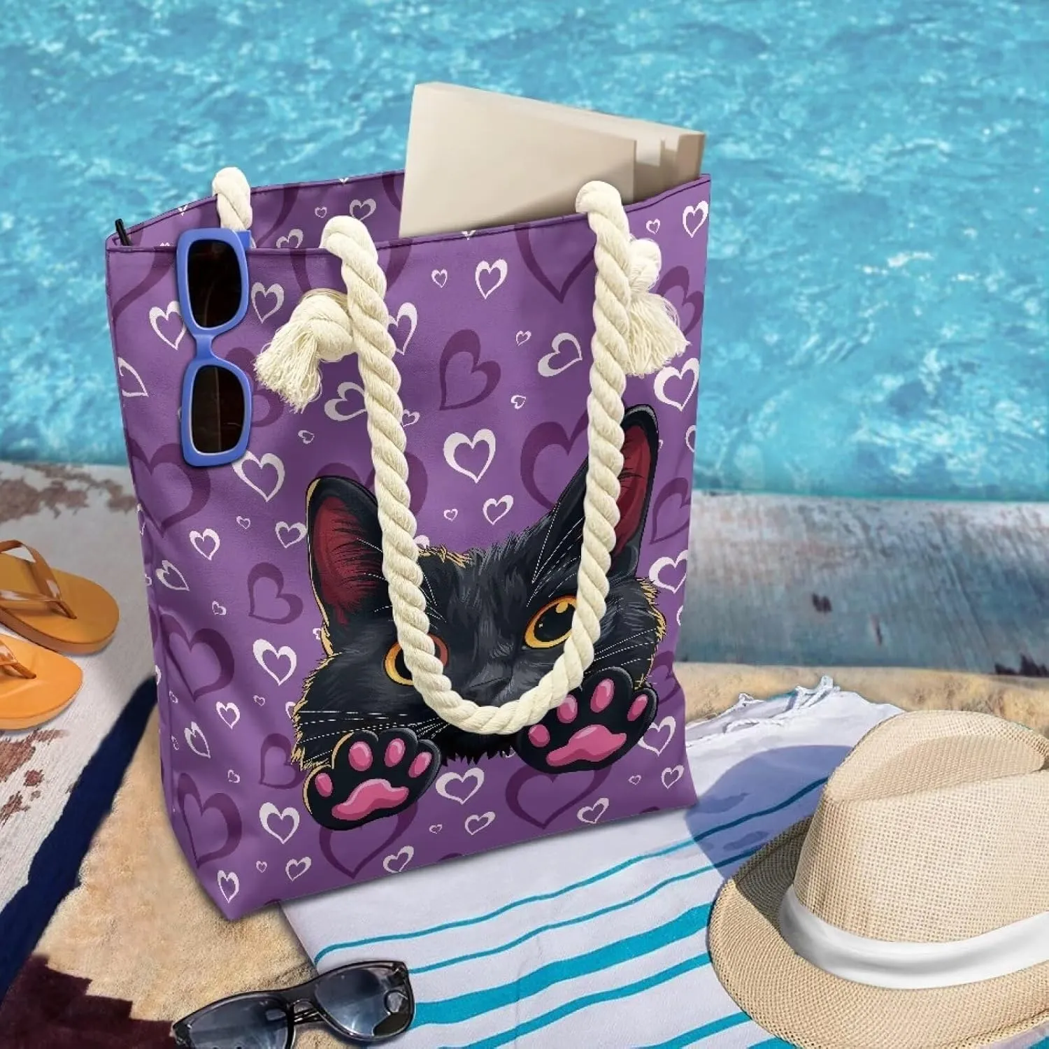 Grocery Shopping Reusable Totes Bags Shoulder Handbags Purse Aesthetic Canvas Beach Tote Bag for Women Ladies