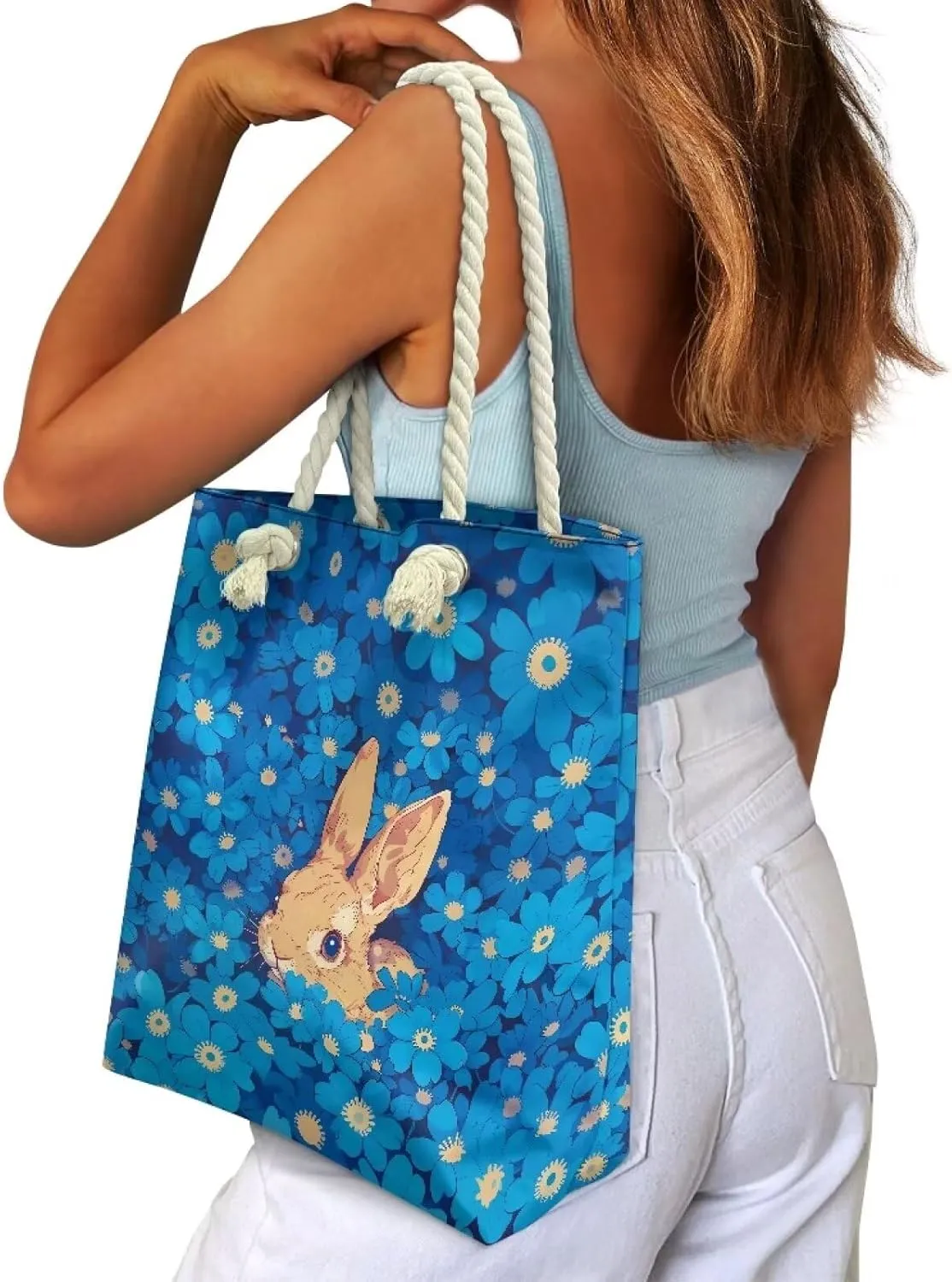 Grocery Shopping Reusable Totes Bags Shoulder Handbags Purse Aesthetic Canvas Beach Tote Bag for Women Ladies