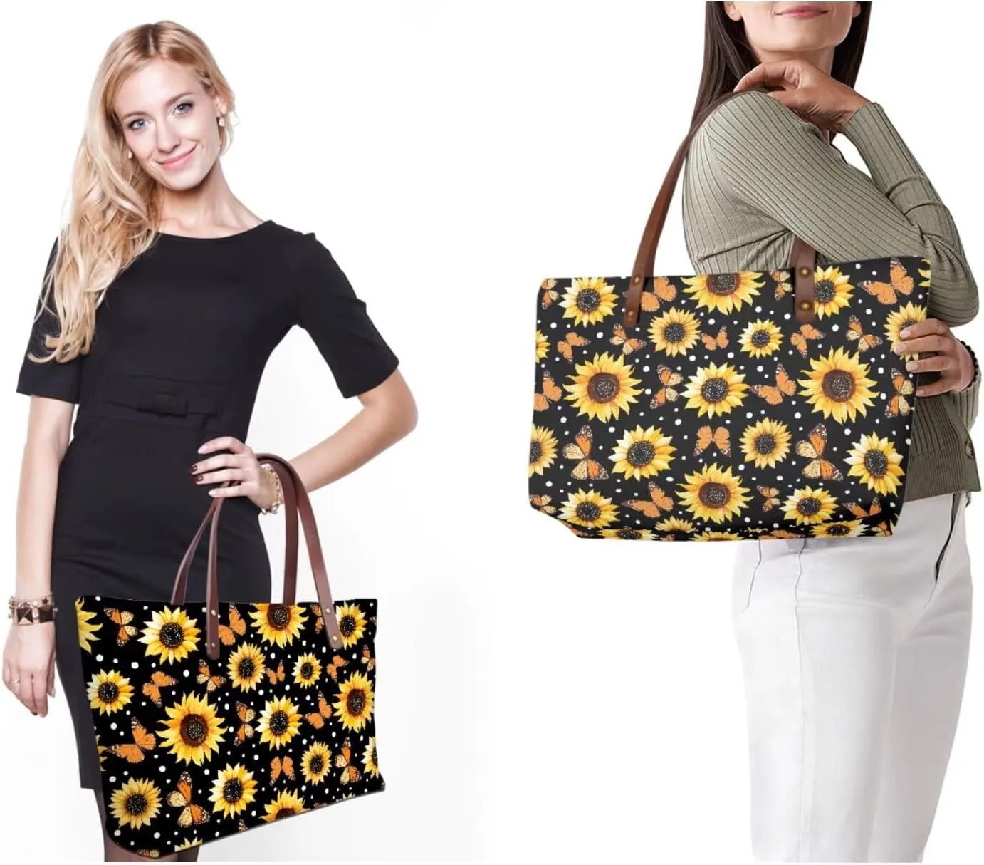 Handbag with Matching Wallet Tote Bag 2-Pcs/Set Clutch Purse with Handles Shoulder Bag and Wallet Set for Women