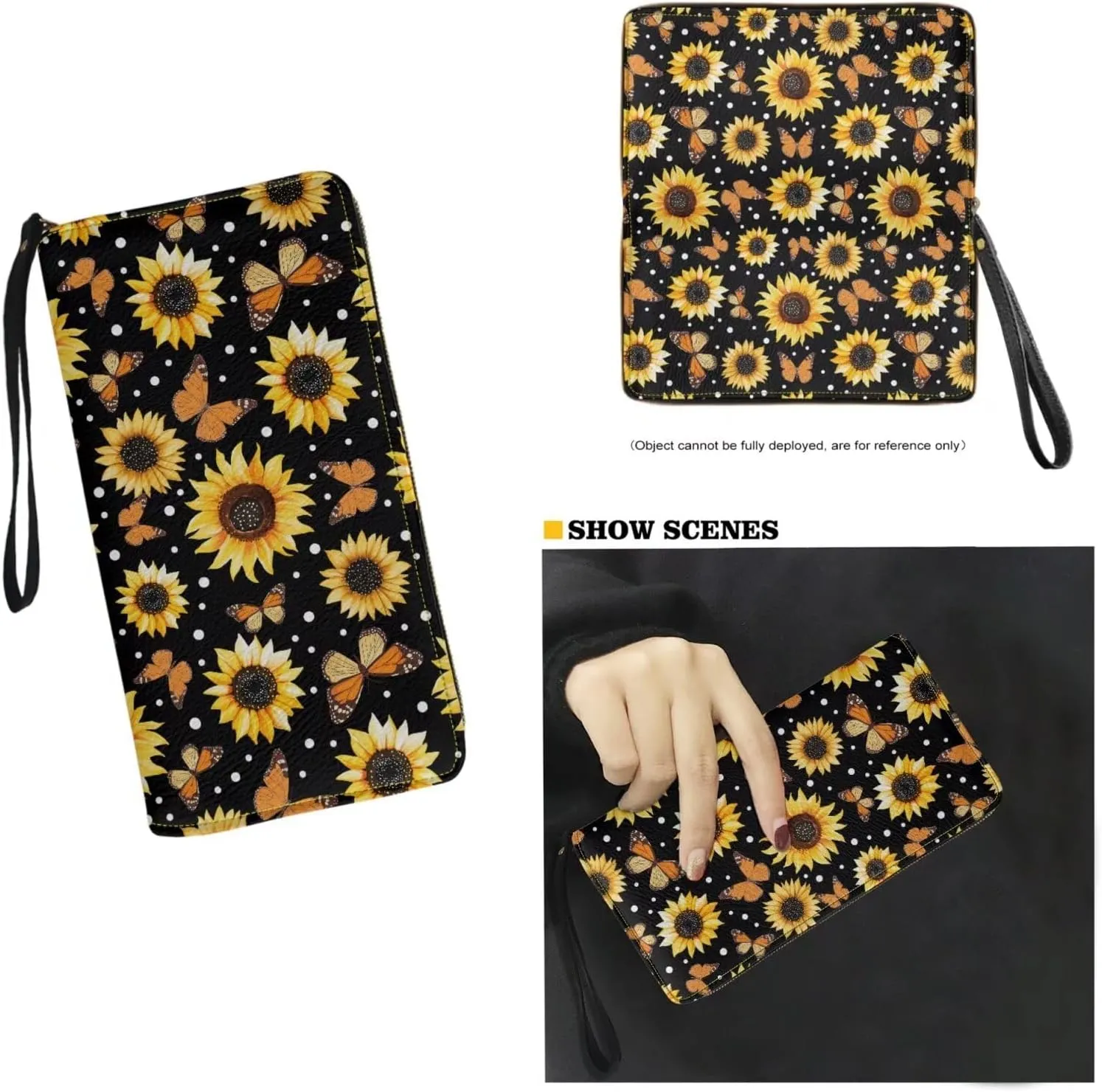 Handbag with Matching Wallet Tote Bag 2-Pcs/Set Clutch Purse with Handles Shoulder Bag and Wallet Set for Women
