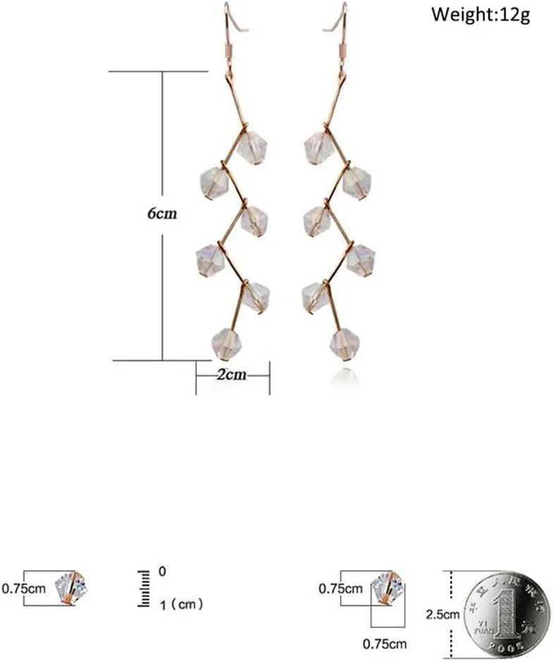 Handmade Austrian Crystal Screw Clip on Earrings and Pierced Earrings for Women