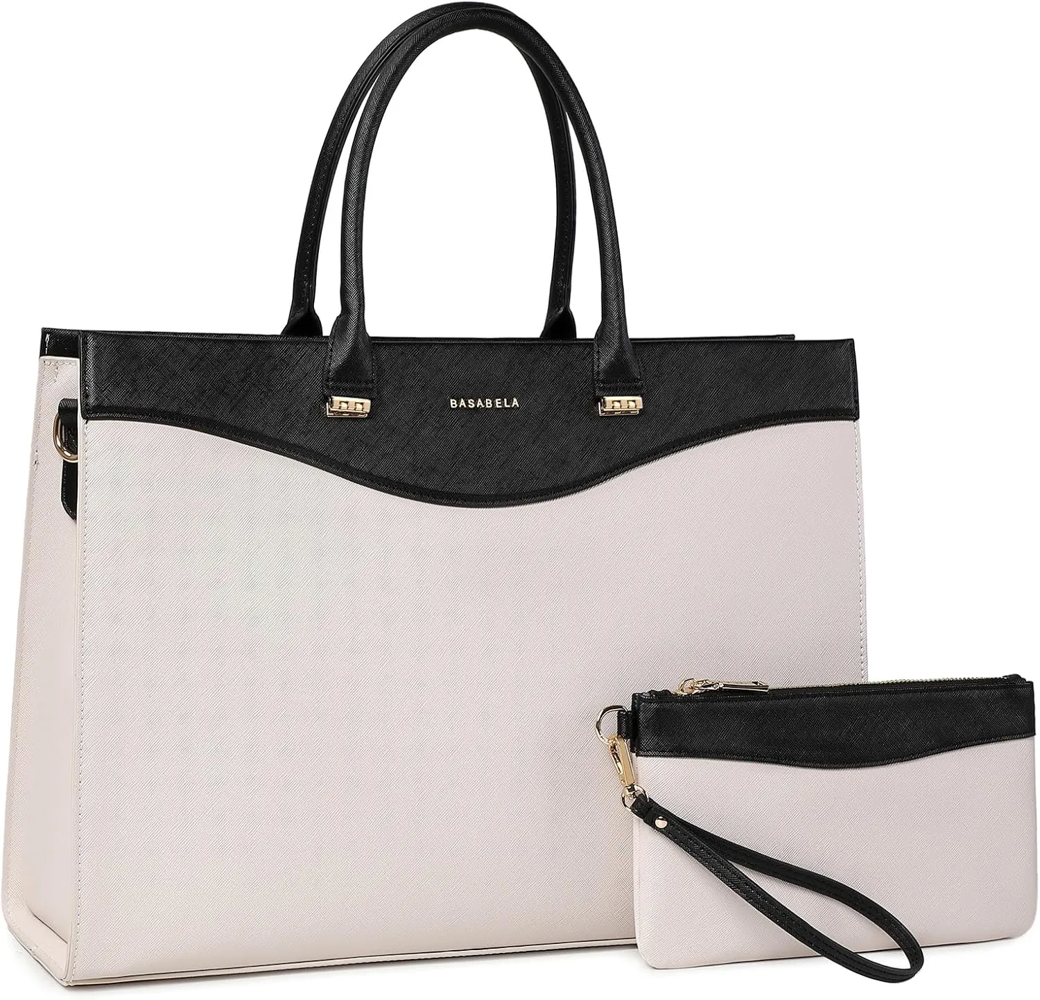 Handmade Luxury Vegan Leather Briefcase Handbags for Women, Large 16 inch Laptop Purse Waterproof Bags for Ladies