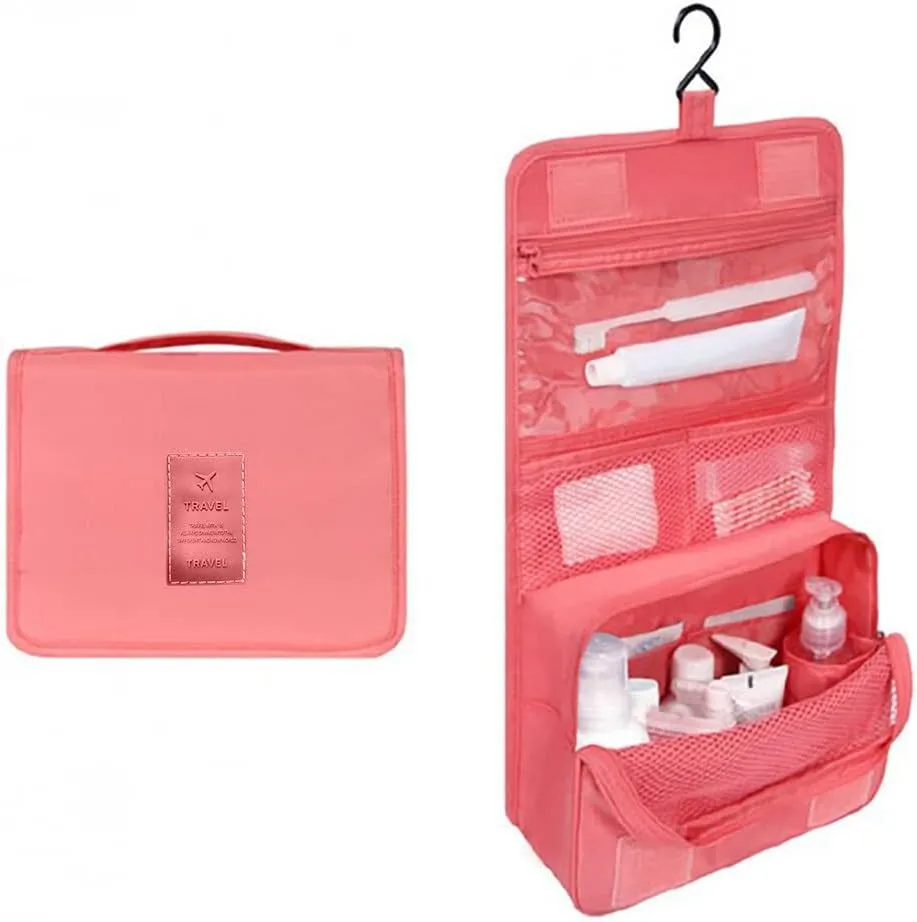 Hanging Travel Toiletry Wash Bag,Waterproof Bags,Makeup Toilet Bag Foldable Travel Toiletries Cosmetic Waterproof Organizer for Women Girl Gift