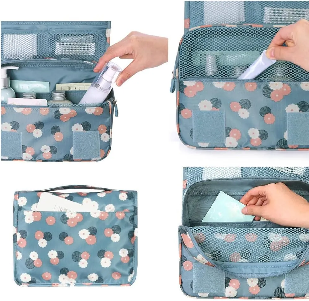 Hanging Travel Toiletry Wash Bag,Waterproof Bags,Makeup Toilet Bag Foldable Travel Toiletries Cosmetic Waterproof Organizer for Women Girl Gift